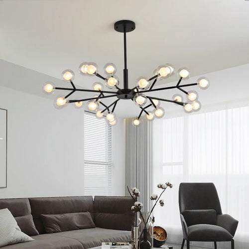 Nordic molecular chandelier for elegant interiors - vue 2 sur 12