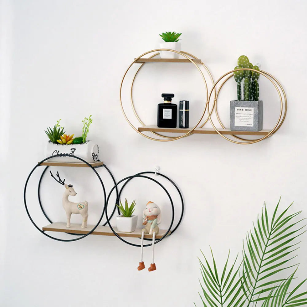 circular hanging wall shelf for home decor