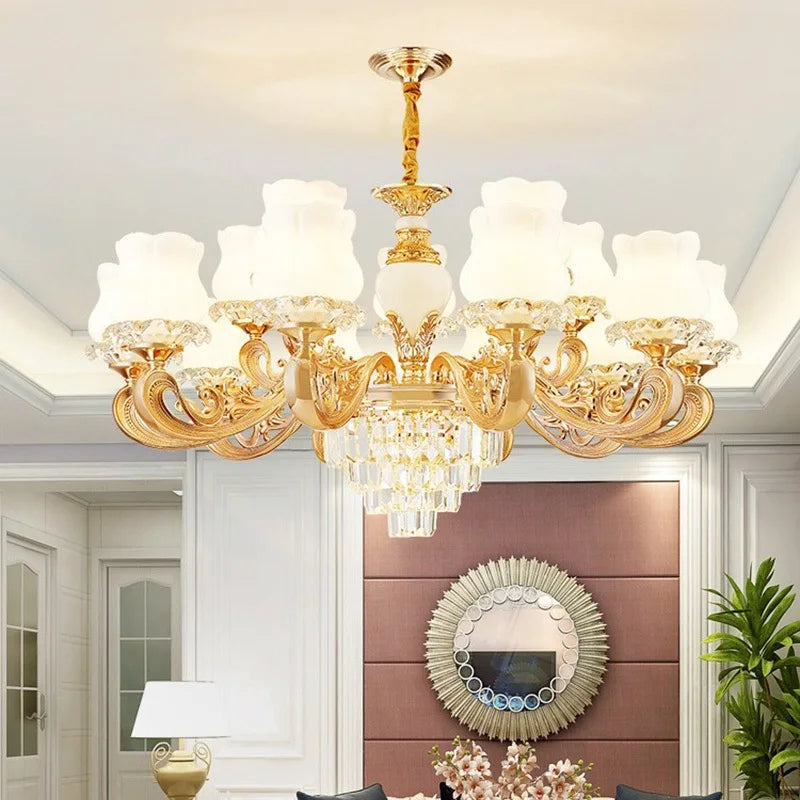 Modern crystal chandelier for elegant and refined lighting