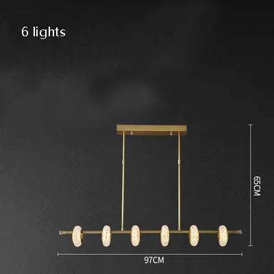 Luxury copper chandelier with minimalist design for creative lighting - vue 10 sur 10