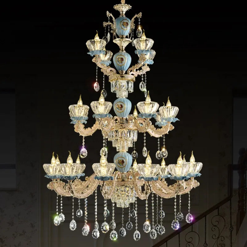 Modern crystal chandelier for elegant and refined lighting - vue 4 sur 8