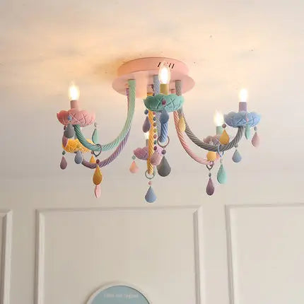 Colourful children's ceiling light modern fort style with E14/E12 sockets - vue 4 sur 9