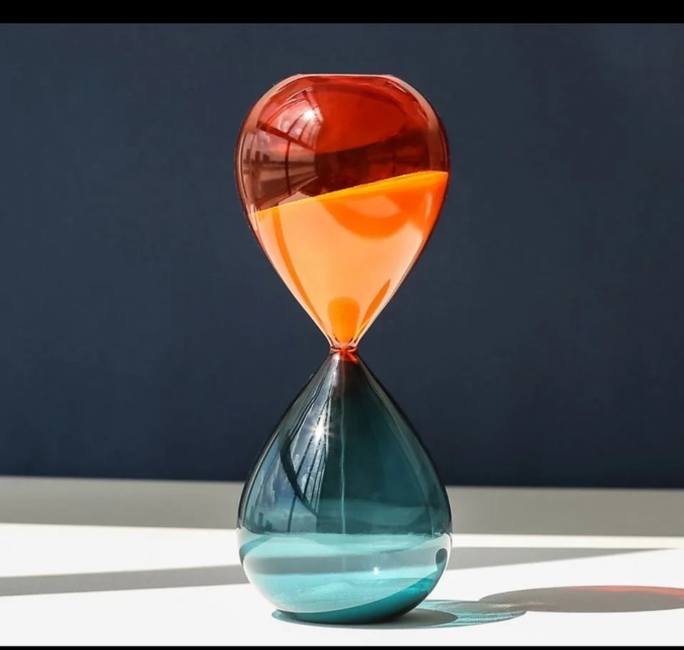 decorative glass hourglass for office and crafts