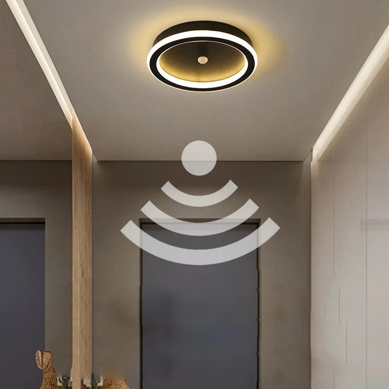 LED induction ceiling light with motion sensor for indoor use