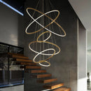 Nordic golden circle chandelier decorative indoor lighting