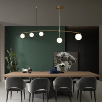 Modern metal and glass chandelier for Nordic interiors