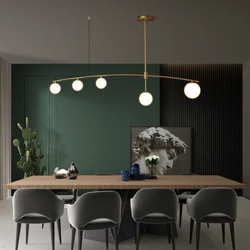 Modern metal and glass chandelier for Nordic interiors