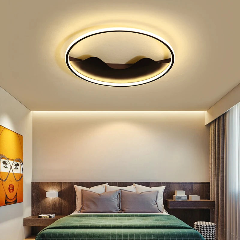 Round aluminium ceiling light for indoor decorative lighting