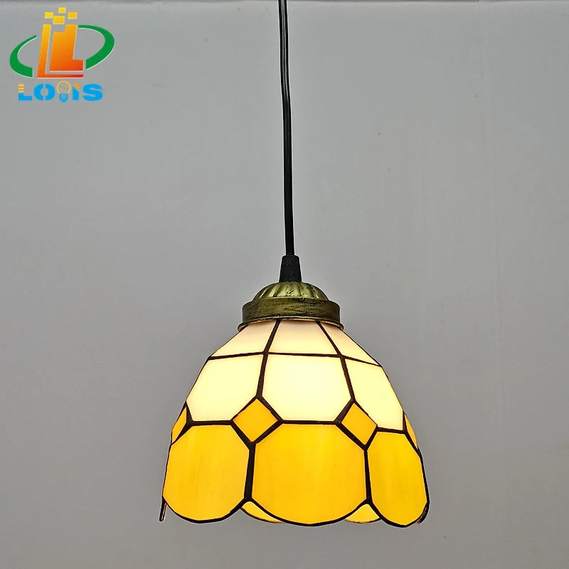 Tiffany style glass chandelier for elegant interior decoration - vue 12 sur 13