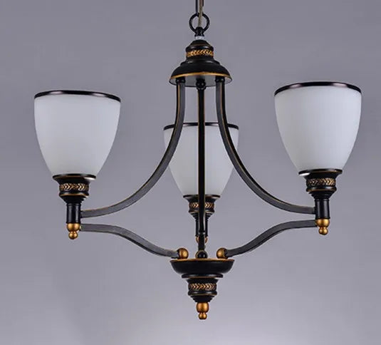 Classic iron and glass chandelier for indoor decoration - vue 11 sur 16
