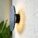Waterproof round LED outdoor wall light terrazzo and acrylic, indoor or garden lighting
