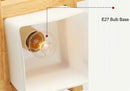 Japanese glass and wood ceiling light for modern interiors