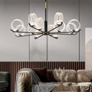 Industrial acrylic LED chandelier for decorative indoor lighting