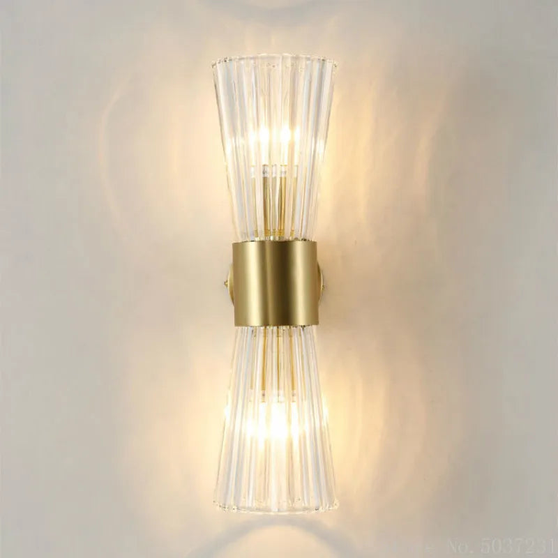 Luxury post-modern American crystal wall light