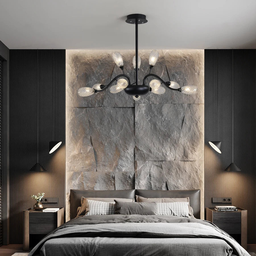 Modern LED pendant ceiling light decorative indoor fixture - vue 5 sur 12