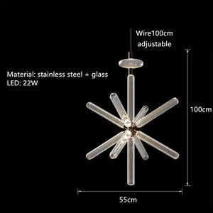 Postmodern clear glass pendant light for modern spaces