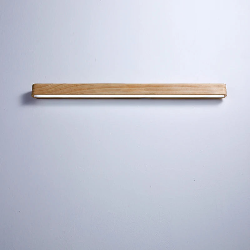 Modern solid wood LED wall light Japanese style design - vue 8 sur 8