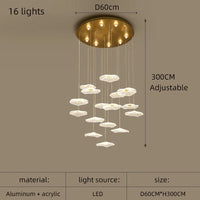 Nordic acrylic chandelier with creative design for elegant spaces