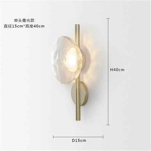 Glass design wall light for elegant modern decor