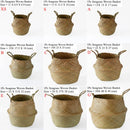 rattan seaweed wicker basket for storage and picnic