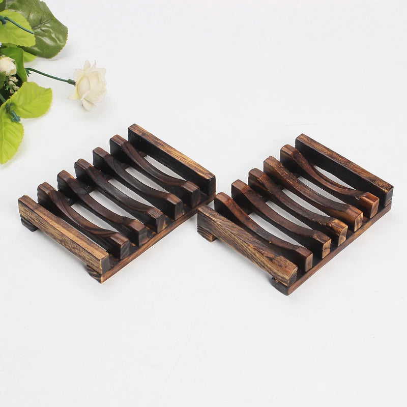 natural bamboo soap dish for bathroom and shower