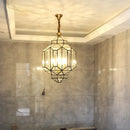 Vintage glass pendant light for indoor and outdoor use