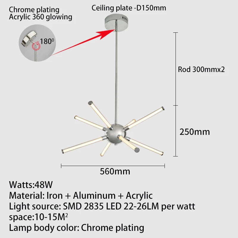 Modern aluminium pendant light for bar and kitchen