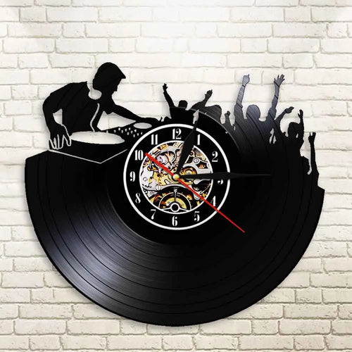 3D vinyl wall clock for disco atmosphere and musical evening - vue 3 sur 7