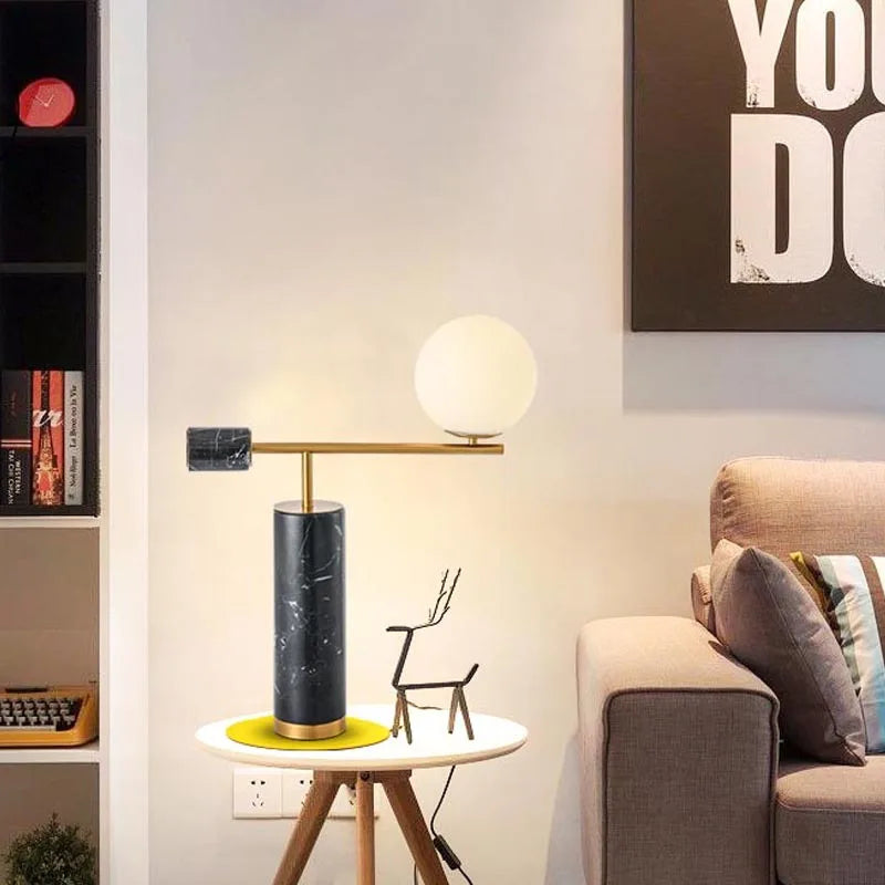 Modern glass table lamp for interior decoration