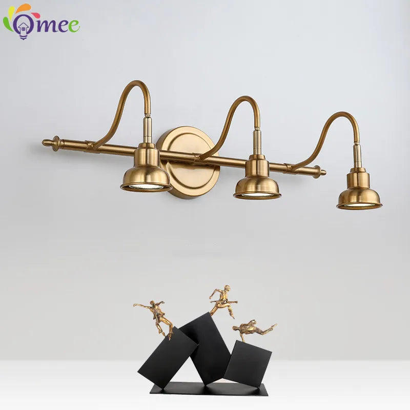 American Bronze Mirror Front Light , Bathroom Wall Lamps Mirror Light ,Powder Room Mirror Wall Lights Lighting LED Makeup Mirror - vue 5 sur 23
