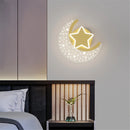 LED star and moon wall light for interior decoration