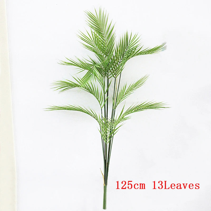 Set of 2 large artificial tropical palm plants for indoor decoration - vue 7 sur 14