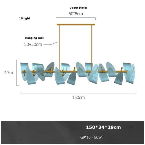 Art deco copper and blue glass wall light with elegant design - vue 15 sur 14