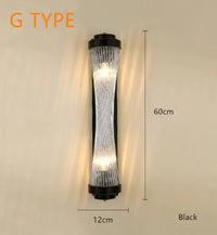 Crystal wall light for creative retro and modern decor