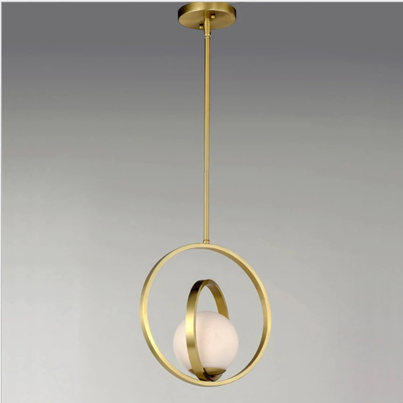 Minimalist nordic round glass chandelier luxury designer light