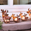 Handmade retro metal elephant candle holder Christmas decoration