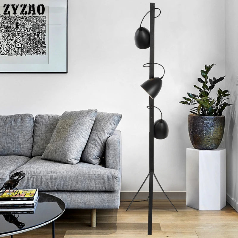 Creative nordic iron floor lamp for indoor use - vue 3 sur 7