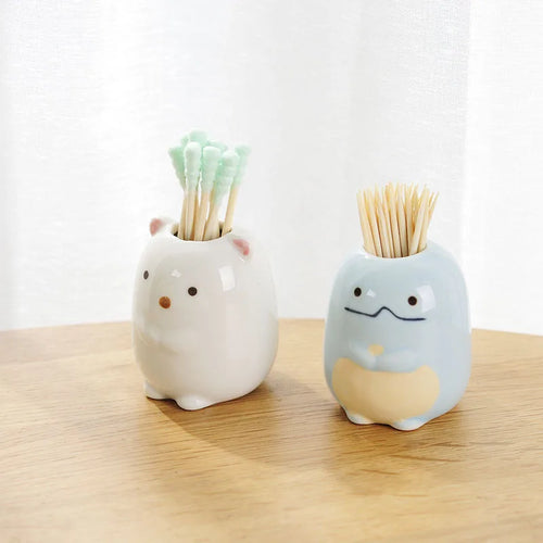 Ceramic toothbrush holder multifunctional storage stand - vue 4 sur 14