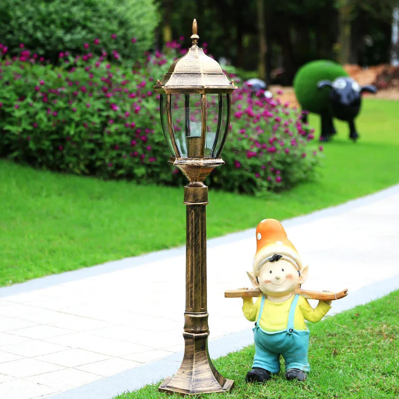 lampe de rue décorative étanche pour extérieur jardin parc villa - vue 3 sur 10