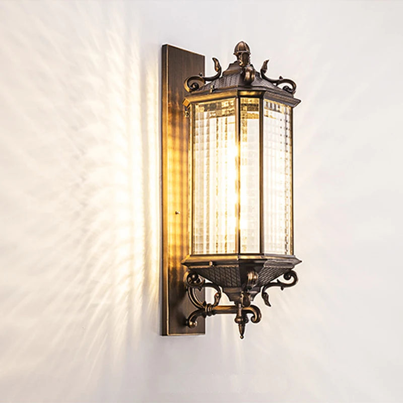 Vintage outdoor wall light retro waterproof E27 European porch lamp