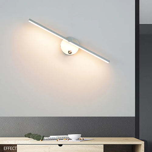 Nordic LED indoor wall light 8W white/black for home, bedroom, bedside or mirror with wall switch AC110V/220V - vue 2 sur 12