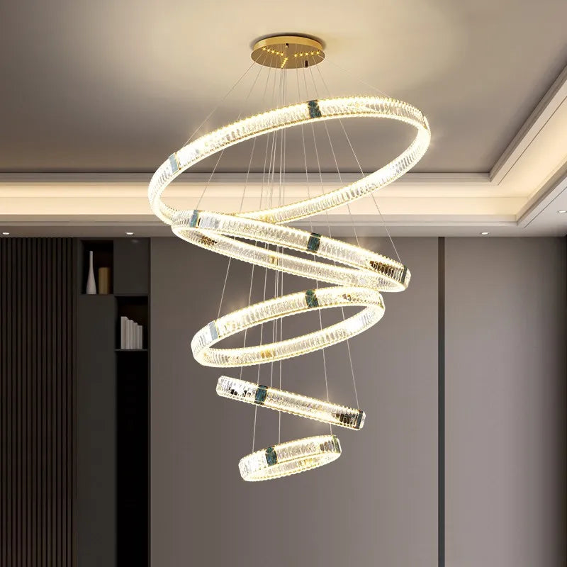 Modern designer crystal pendant light for elegant interiors