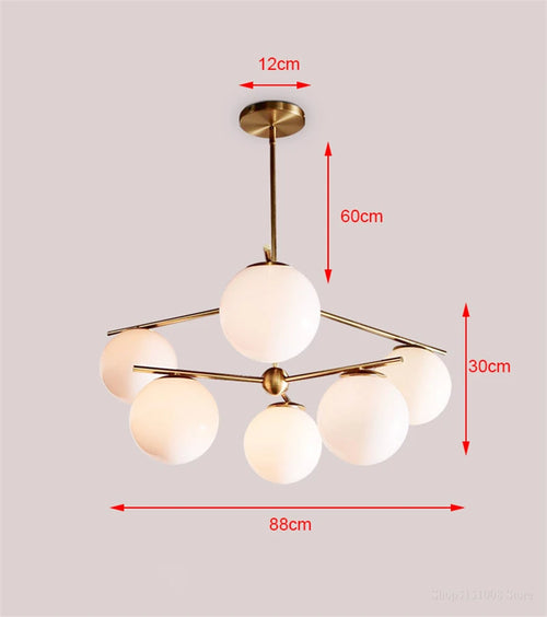 Modern nordic LED chandelier for kitchen and restaurant