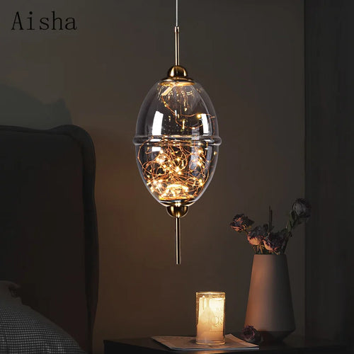 Creative modern glass pendant light for bars and shops - vue 5 sur 11
