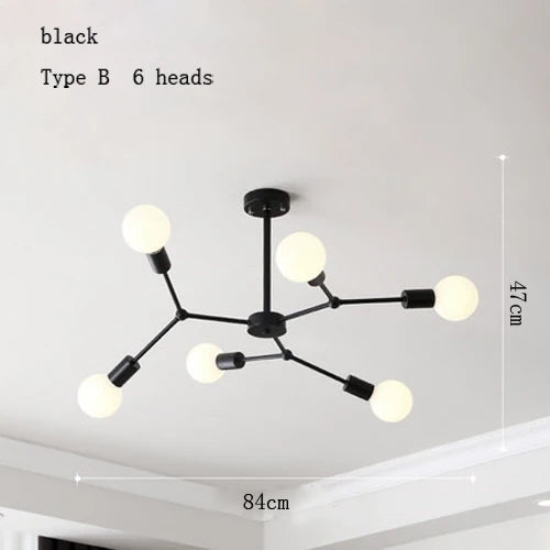 Modern multi-head chandelier for creative interiors - vue 15 sur 27