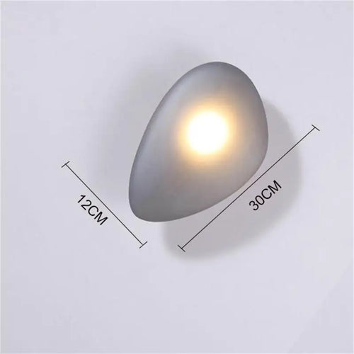 Modern glass pebble LED wall light for interior decor, hotel corridor, ceiling lighting - vue 18 sur 22