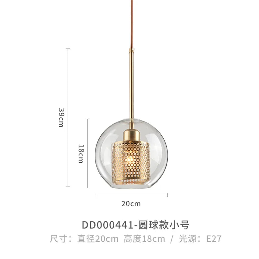 Modern glass pendant light for elegant interior decor - vue 11 sur 17