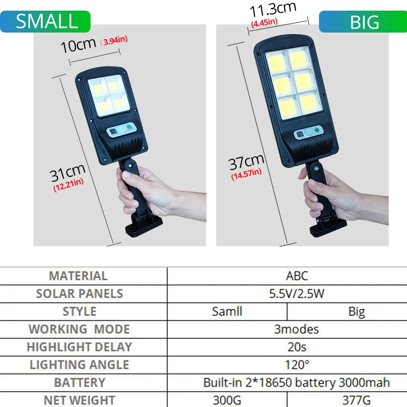 Smart solar lamp with motion sensor and remote control
