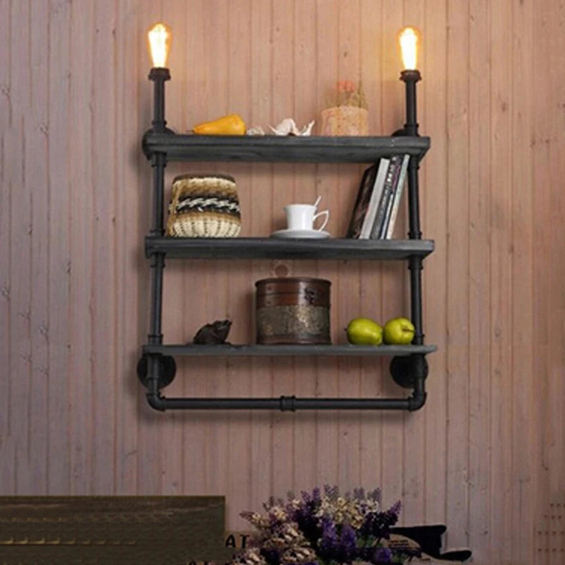 Industrial vintage wall light American style iron - vue 6 sur 10