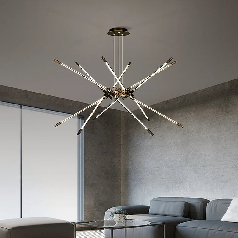 Modern simple luxury copper pendant chandelier